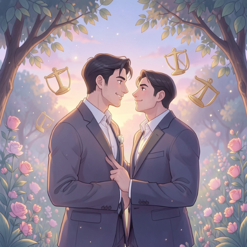 Homme balance en amour